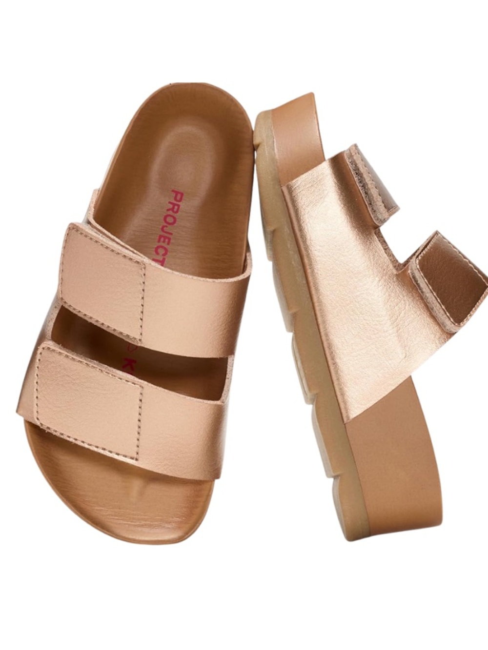 Project Cloud Pismo Toddler Rose Gold Platform Wedge Slide Sandals 10T NWT NIB